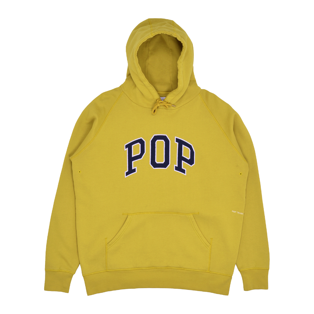 Pop Trading Company Arch Hooded Sweat - Cress Green-1